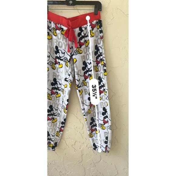 Disney Mickey Mouse Fleece Pajama Pants Oh Boy Print Lounge Sleepwear Sz Sm - Picture 6 of 6
